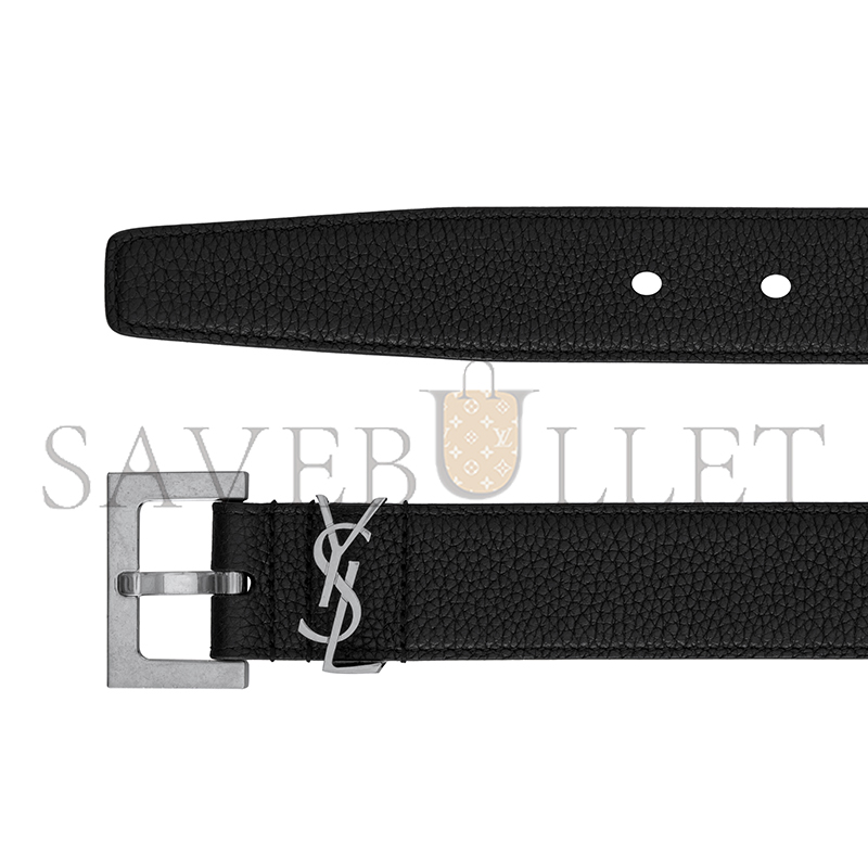YSL CASSANDRE BELT IN GRAINED LEATHER 634440DTI0E1000